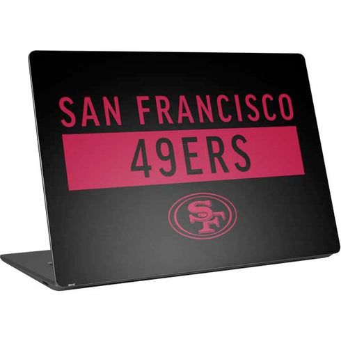 NFL San Francisco 49ers Black Performance Series Surface Laptop 4 15in Skin