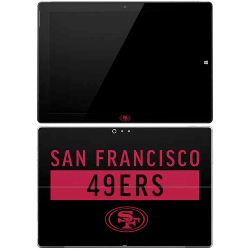NFL San Francisco 49ers Black Performance Series Surface Pro 3 Skin