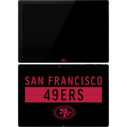 NFL San Francisco 49ers Black Performance Series Surface Pro 7 Skin