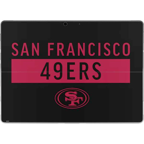 NFL San Francisco 49ers Black Performance Series Surface Pro 8 Skin