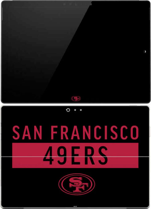 NFL San Francisco 49ers Black Performance Series Surface Pro (2017) Skin