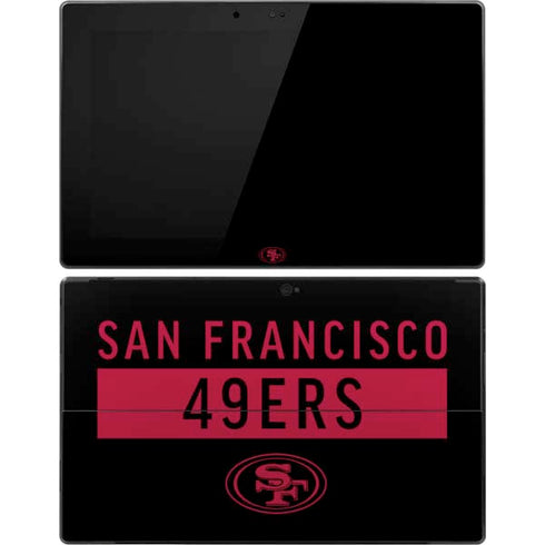 NFL San Francisco 49ers Black Performance Series Surface Pro Tablet Skin