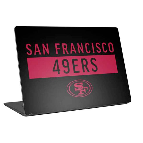 NFL San Francisco 49ers Black Performance Series Universal Laptop 16in (13 x 9.4in) Skin