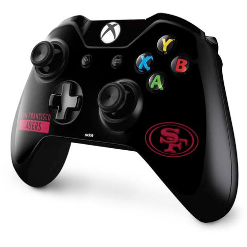 NFL San Francisco 49ers Black Performance Series Xbox One Controller Skin