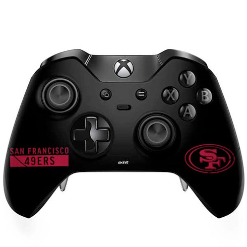 NFL San Francisco 49ers Black Performance Series Xbox One Elite Controller Skin