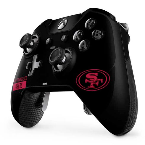 NFL San Francisco 49ers Black Performance Series Xbox One Elite Controller Skin