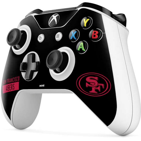 NFL San Francisco 49ers Black Performance Series Xbox One S Controller Skin
