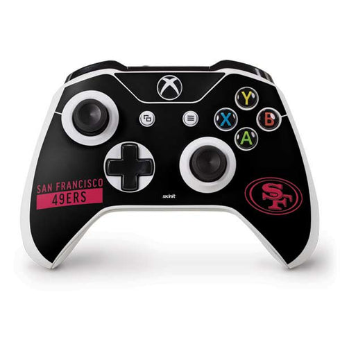 NFL San Francisco 49ers Black Performance Series Xbox One S Controller Skin