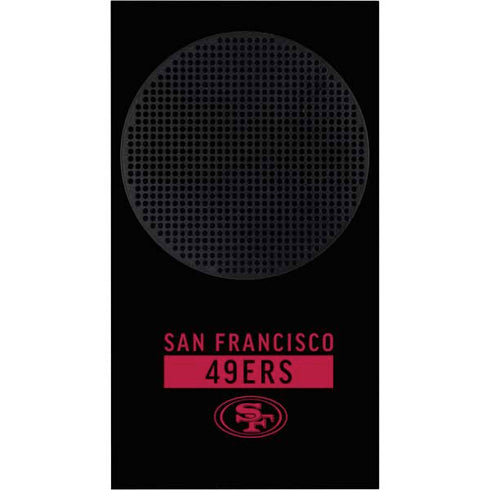 NFL San Francisco 49ers Black Performance Series Xbox Series S Console Skin
