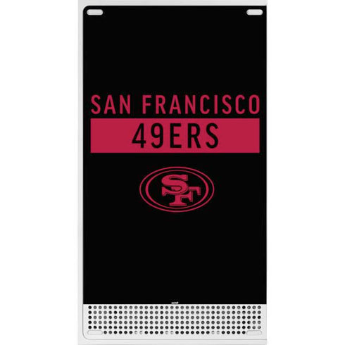 NFL San Francisco 49ers Black Performance Series Xbox Series S Console Skin