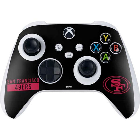 NFL San Francisco 49ers Black Performance Series Xbox Series S Controller Skin