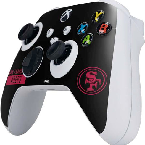 NFL San Francisco 49ers Black Performance Series Xbox Series S Controller Skin