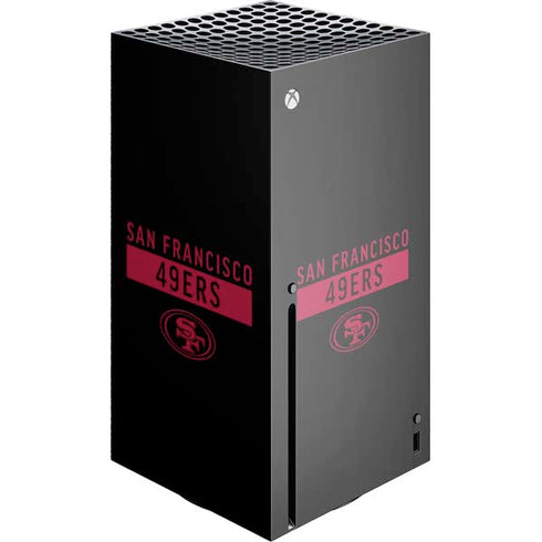 NFL San Francisco 49ers Black Performance Series Xbox Series X Console Skin