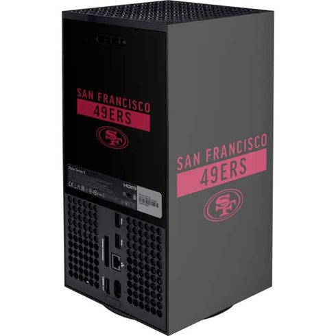 NFL San Francisco 49ers Black Performance Series Xbox Series X Console Skin