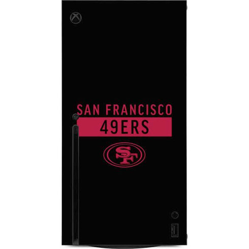 NFL San Francisco 49ers Black Performance Series Xbox Series X Console Skin