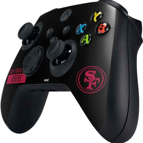 NFL San Francisco 49ers Black Performance Series Xbox Series X Controller Skin