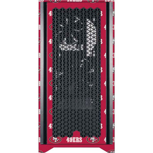 NFL San Francisco 49ers Blitz Series Corsair 4000D Tempered Glass Mid-Tower ATX Case Skin