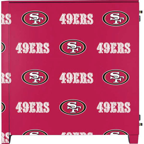 NFL San Francisco 49ers Blitz Series Corsair 4000D Tempered Glass Mid-Tower ATX Case Skin