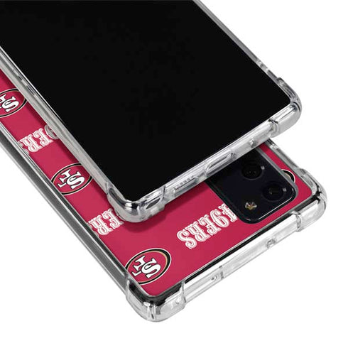 NFL San Francisco 49ers Blitz Series Galaxy Note20 5G Clear Case