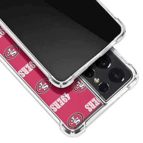 NFL San Francisco 49ers Blitz Series Galaxy S21 Ultra 5G Clear Case