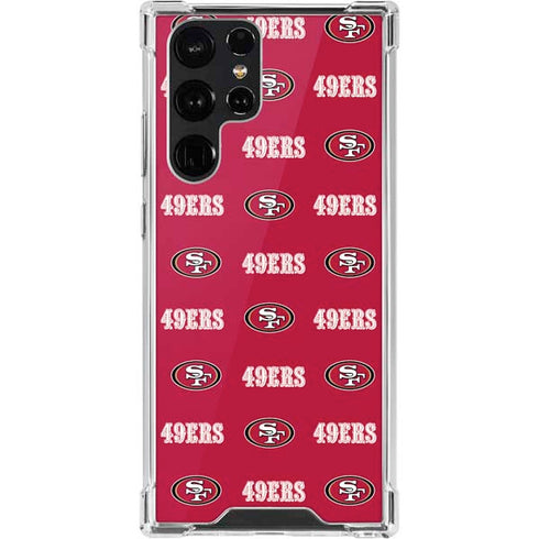 NFL San Francisco 49ers Blitz Series Galaxy S22 Ultra Clear Case