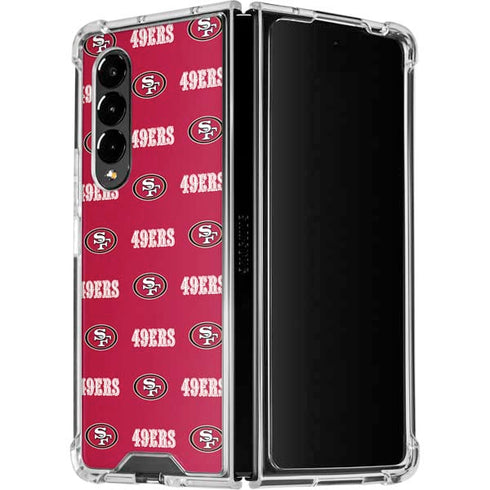 NFL San Francisco 49ers Blitz Series Galaxy Z Fold4 5G Clear Case
