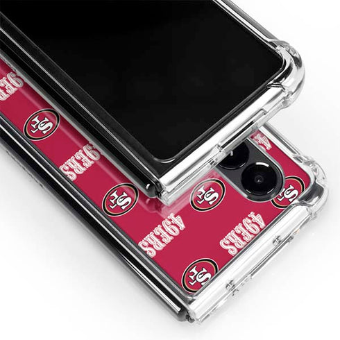 NFL San Francisco 49ers Blitz Series Galaxy Z Fold4 5G Clear Case