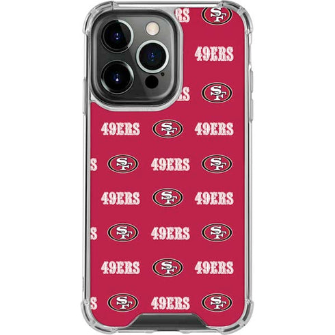 NFL San Francisco 49ers Blitz Series iPhone 13 Pro Clear Case
