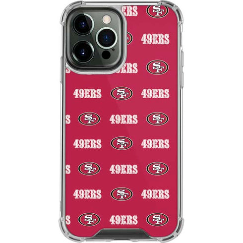 NFL San Francisco 49ers Blitz Series iPhone 15 Pro Max Clear Case