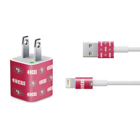 NFL San Francisco 49ers Blitz Series iPhone Charger (5W USB) Skin