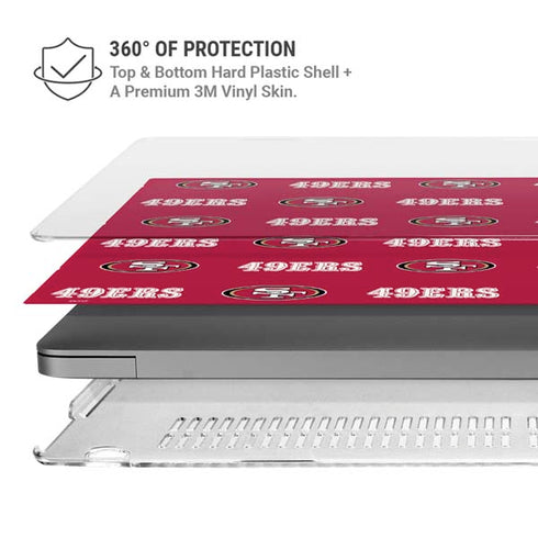 NFL San Francisco 49ers Blitz Series MacBook Pro 16in (2021-25) Case plus Skin