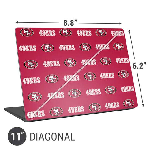 NFL San Francisco 49ers Blitz Series Universal Laptop 11in (8.8 x 6.2in) Skin