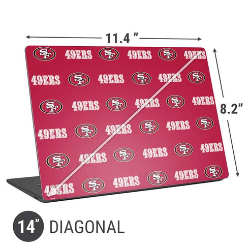 NFL San Francisco 49ers Blitz Series Universal Laptop 14in (11.4 x 8.2in) Skin