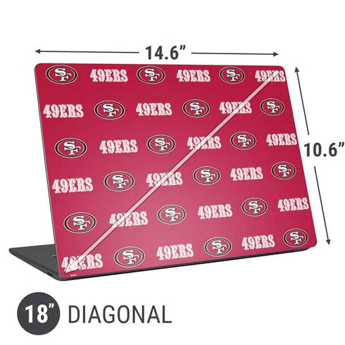 NFL San Francisco 49ers Blitz Series Universal Laptop 18in (14.6 x 10.6in) Skin