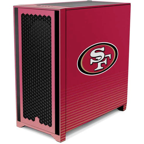 NFL San Francisco 49ers Breakaway Corsair 4000D Tempered Glass Mid-Tower ATX Case Skin