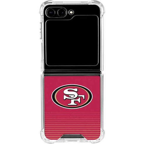 NFL San Francisco 49ers Breakaway Galaxy Z Flip5 5G Clear Case