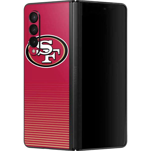 NFL San Francisco 49ers Breakaway Galaxy Z Fold3 5G Skin