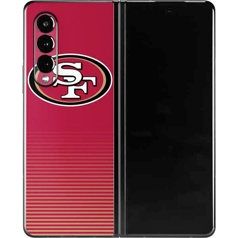 NFL San Francisco 49ers Breakaway Galaxy Z Fold3 5G Skin