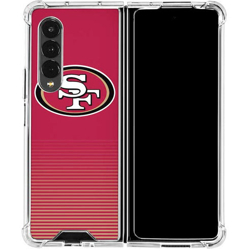 NFL San Francisco 49ers Breakaway Galaxy Z Fold4 5G Clear Case