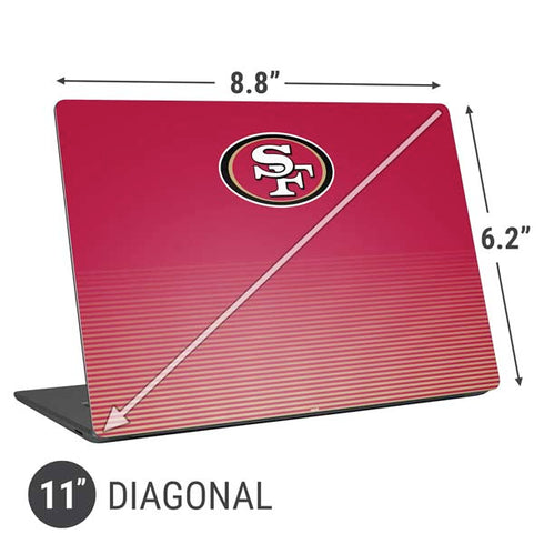 NFL San Francisco 49ers Breakaway Universal Laptop 11in (8.8 x 6.2in) Skin
