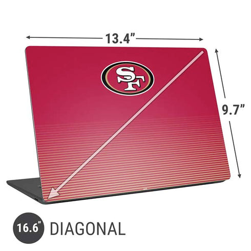 NFL San Francisco 49ers Breakaway Universal Laptop 16.6in (13.4 x 9.7in) Skin