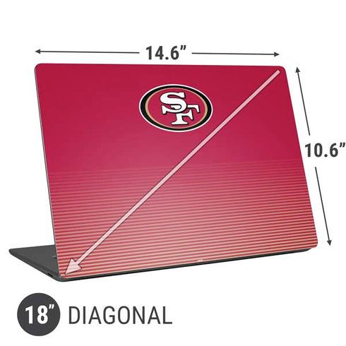 NFL San Francisco 49ers Breakaway Universal Laptop 18in (14.6 x 10.6in) Skin