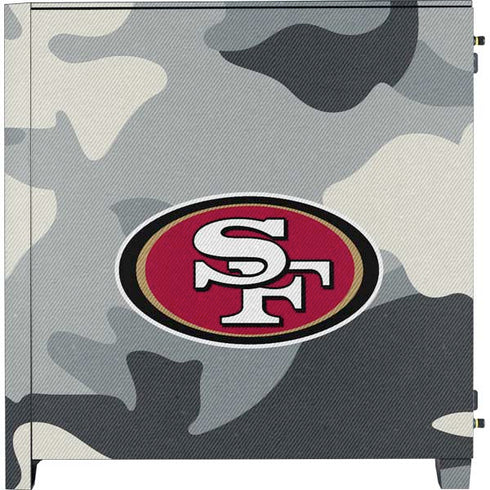 NFL San Francisco 49ers Camo Corsair 4000D Tempered Glass Mid-Tower ATX Case Skin