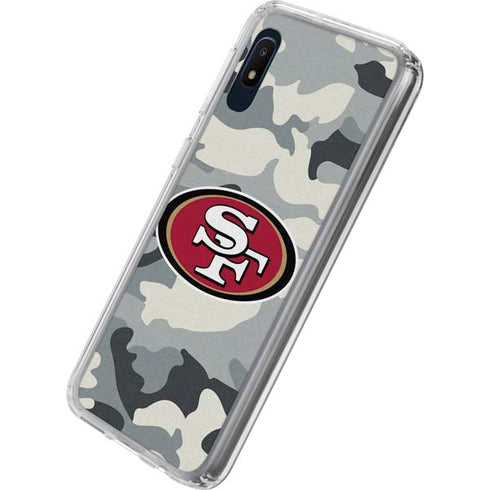 NFL San Francisco 49ers Camo Galaxy A10e Clear Case