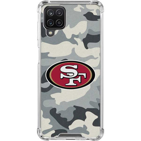 NFL San Francisco 49ers Camo Galaxy A12 Clear Case