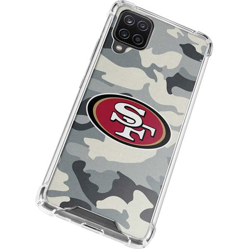 NFL San Francisco 49ers Camo Galaxy A12 Clear Case