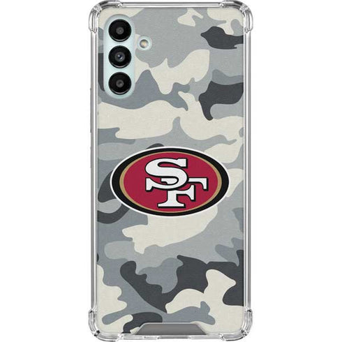 NFL San Francisco 49ers Camo Galaxy A13 5G Clear Case