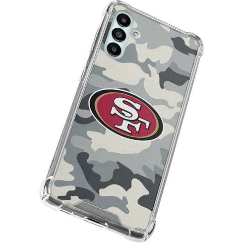 NFL San Francisco 49ers Camo Galaxy A13 5G Clear Case