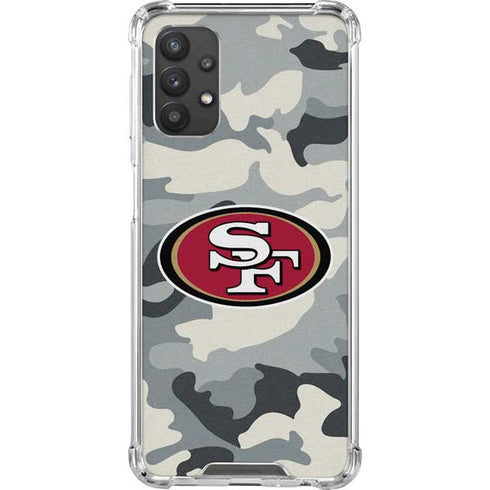 NFL San Francisco 49ers Camo Galaxy A32 5G Clear Case
