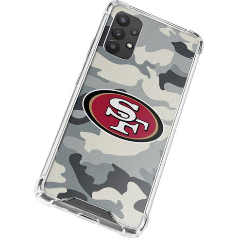 NFL San Francisco 49ers Camo Galaxy A32 5G Clear Case